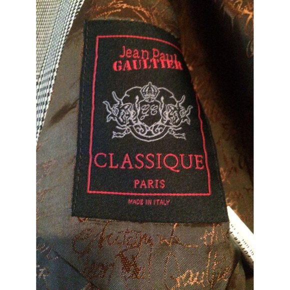 Vintage Couture Jacket Designer Jean Paul Gautier Lama Wool Houndstooth Fully Li - Picture 4 of 5